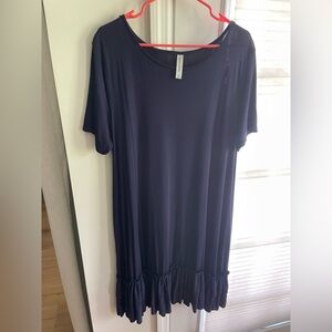 Women’s Ruffle Hem TShirt Dress 3X